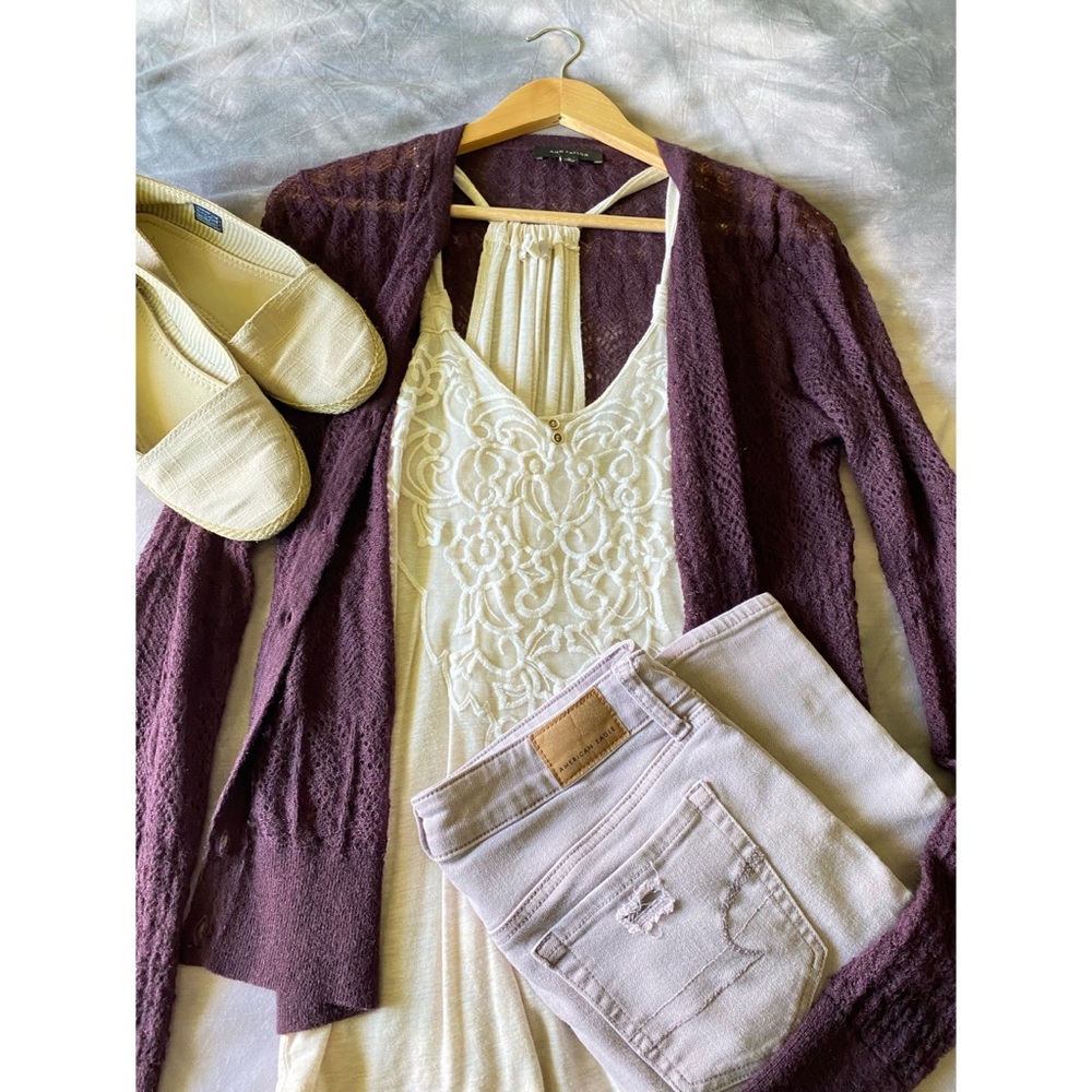 Cream Racerback Tank - Picture 2 of 11